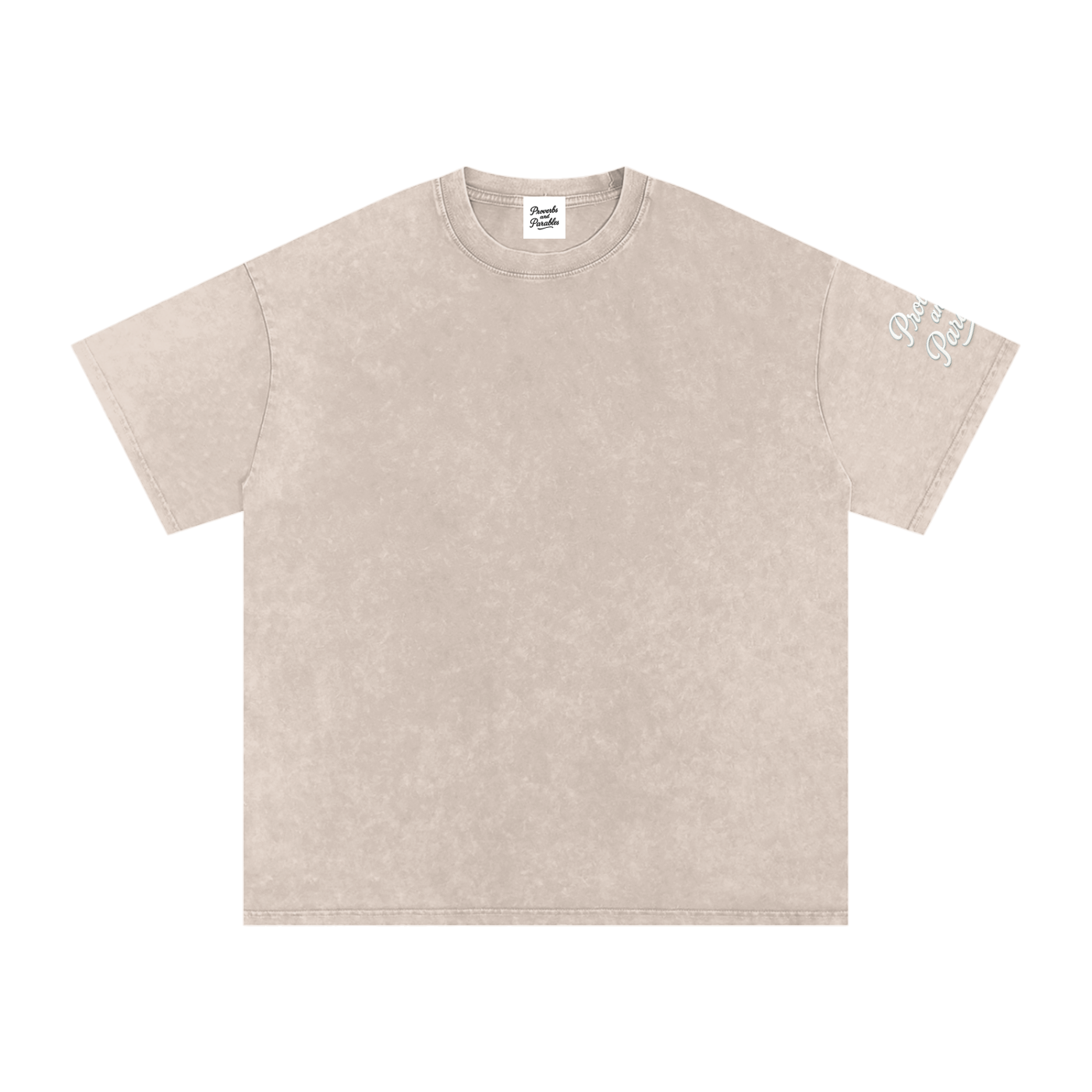 Proverbs & Parables Snow Washed Oversized Cotton Tee