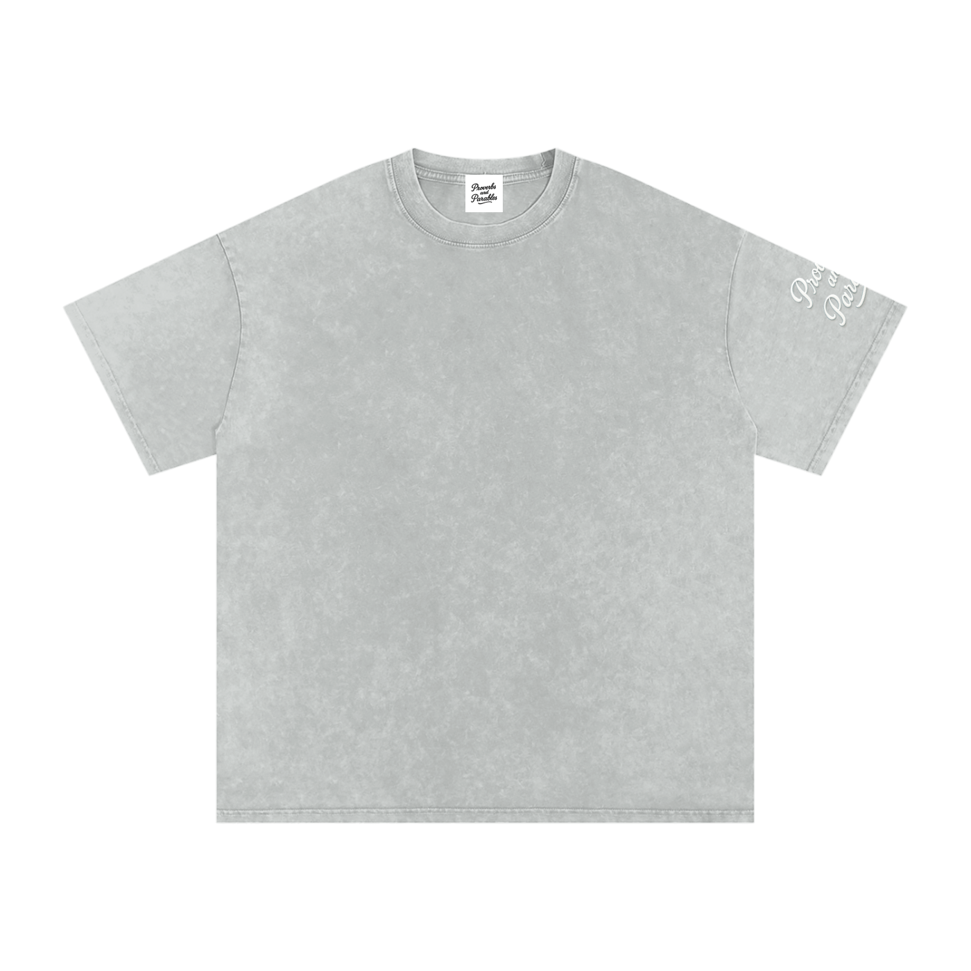 Proverbs & Parables Snow Washed Oversized Cotton Tee