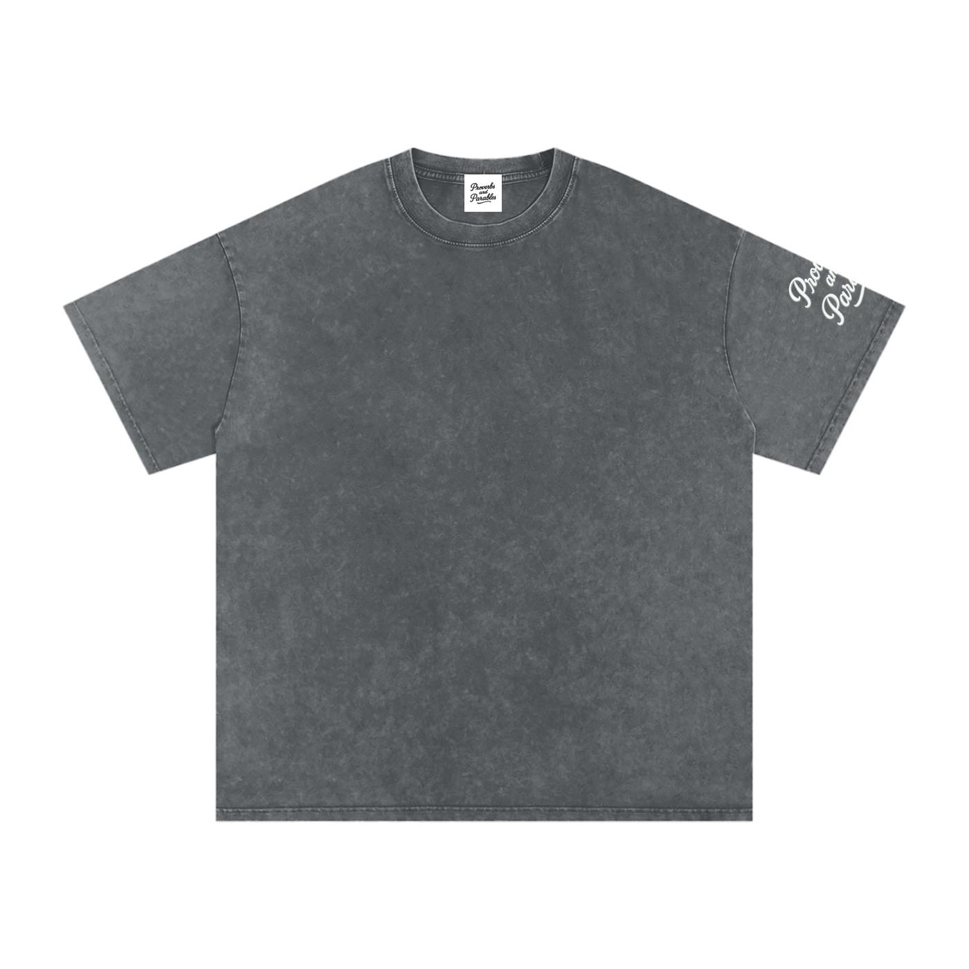 Proverbs & Parables Snow Washed Oversized Cotton Tee