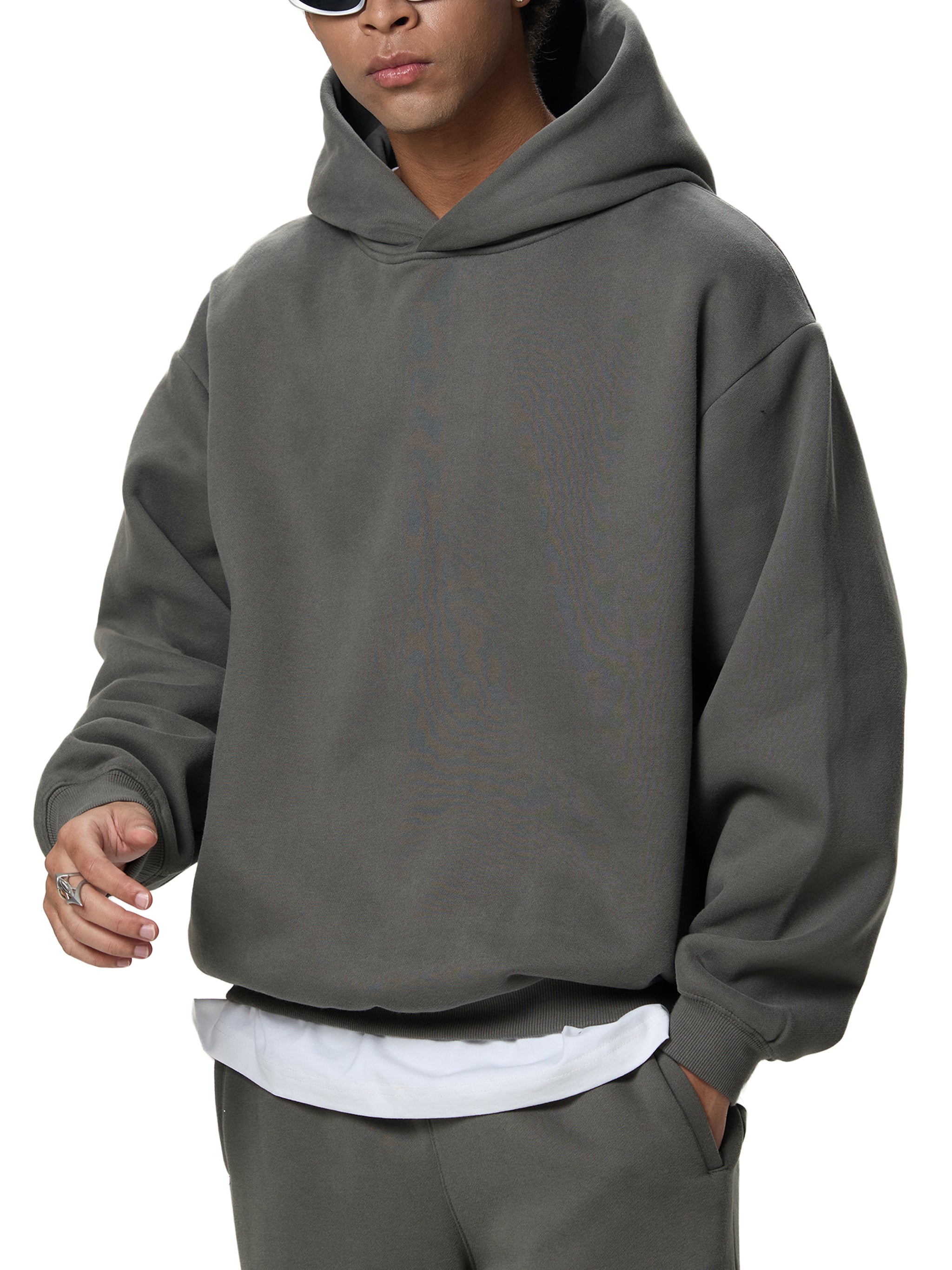 P&P Fleeced Boxy Hoodie